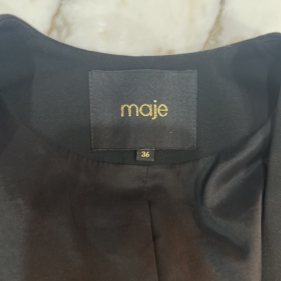 Maje cropped women’s blazer with fringe - Picture 7 of 14